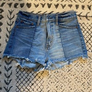 Two-toned Denim Shorts